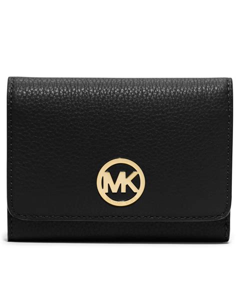 michael kors gold travel wallet|michael kors trifold wallet black.